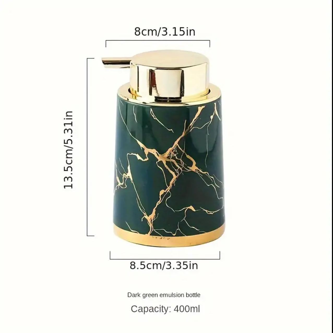 Marble soap pump / dispenser