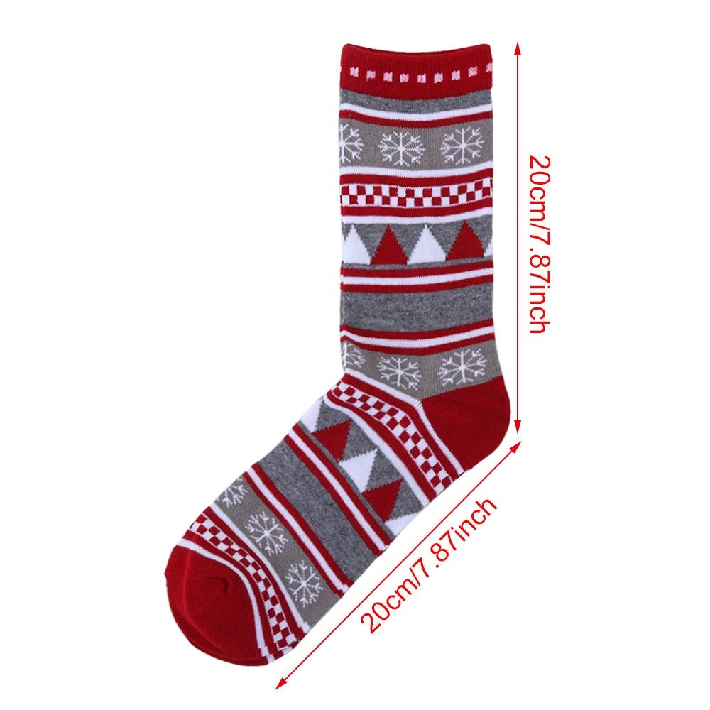 Unisex Cotton Knit Xmas Socks Christmas Socks Man Woman Lady Santa Stockings Santa Claus