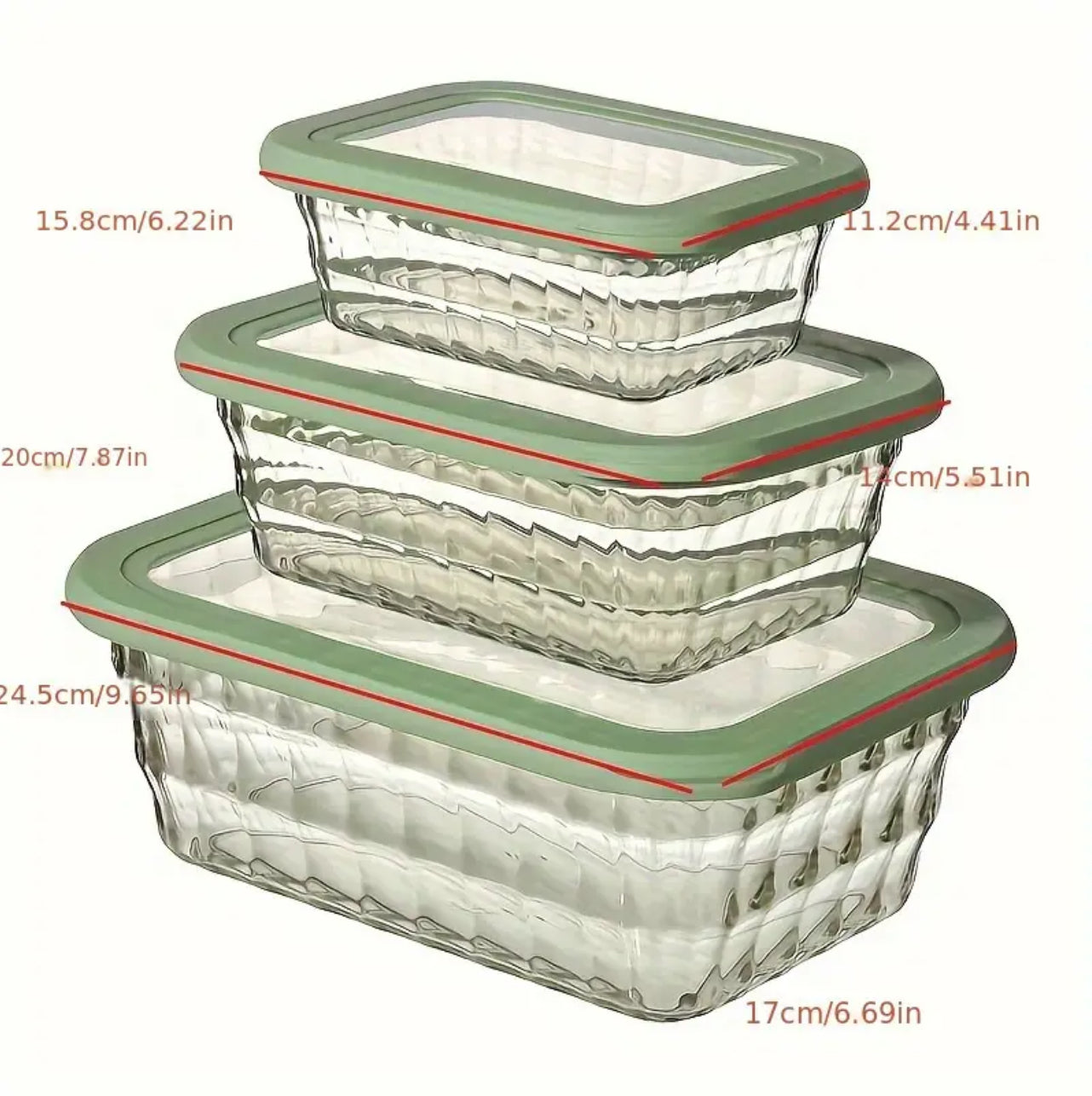 3in1 acrylic storage containers