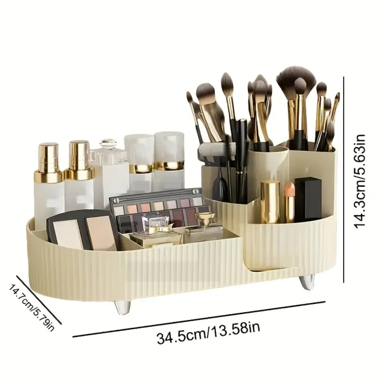 Rotatable cosmetic storage box