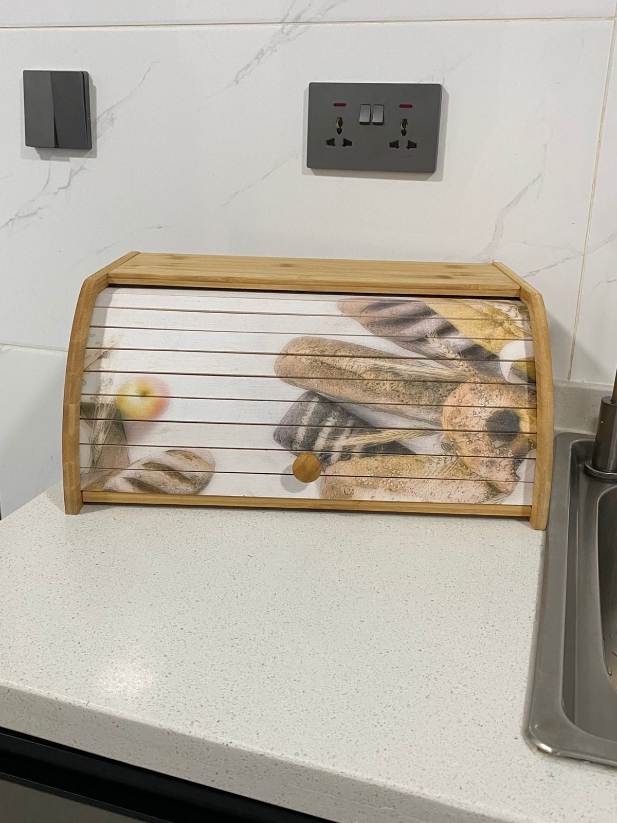 Eco-Friendly Bamboo Bread Bin