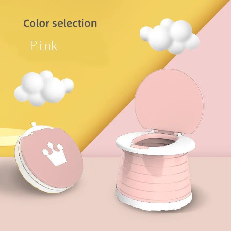 Baby Travel Collapsible Potty Toilet + Free Roll of disposable bags-