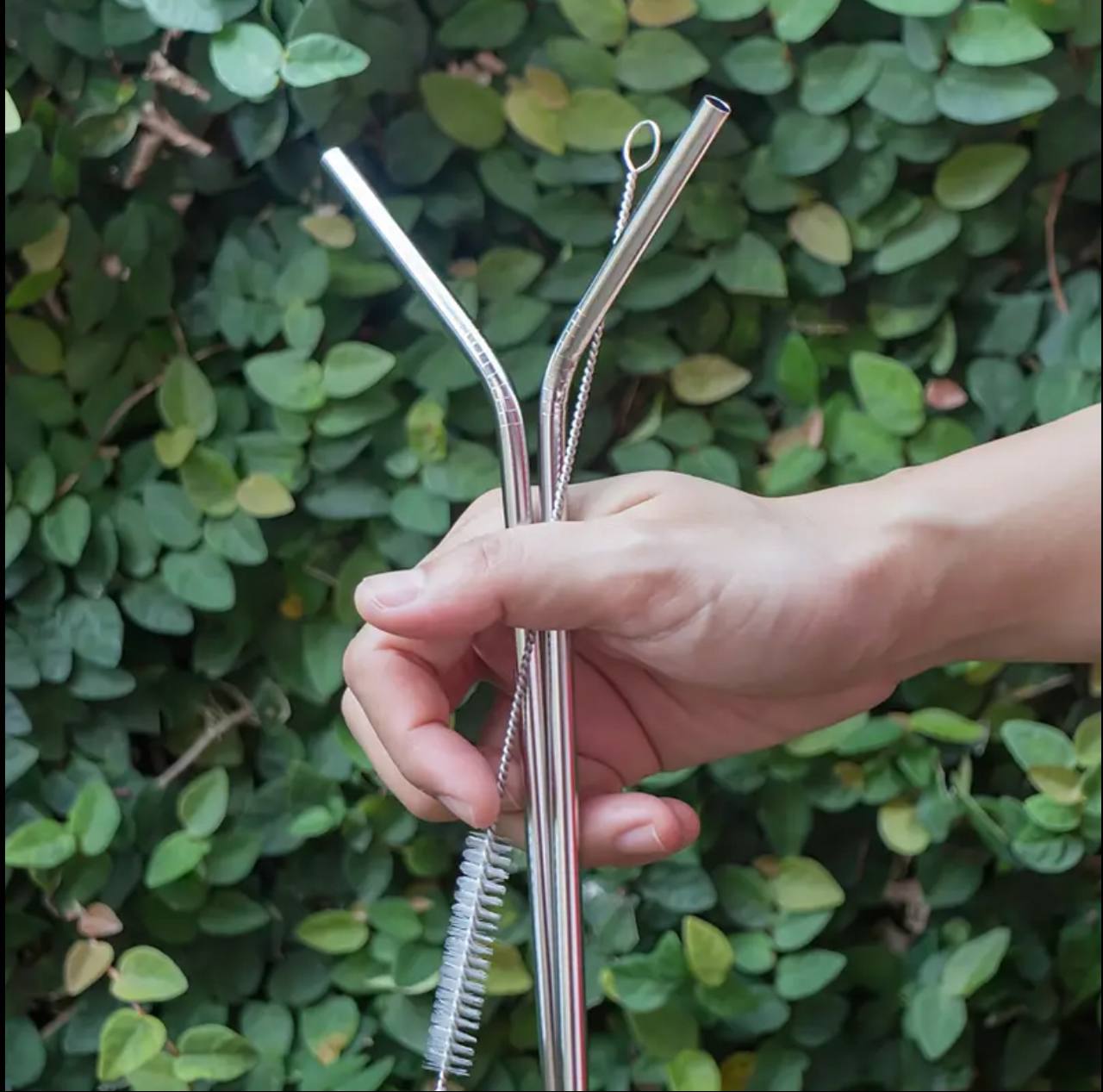 Stainless Steel Reusable Metal Straws With Cleaner Brush