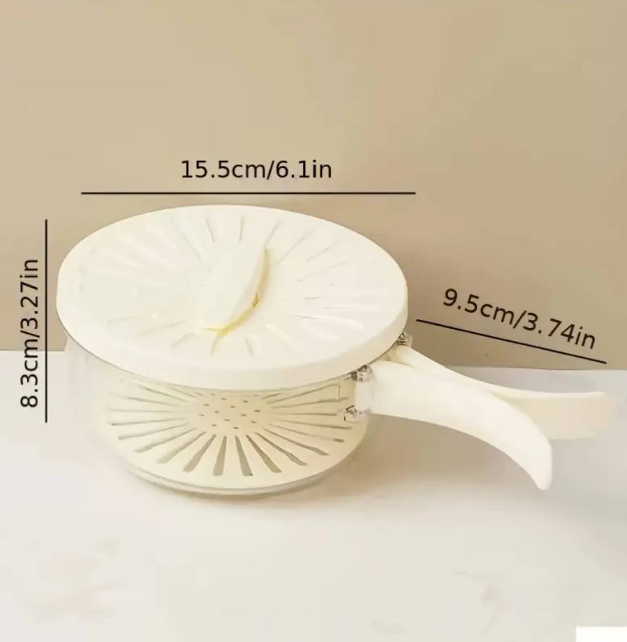 Multi-functional Food Storage, Fruits/Vegetable Drainer/Colander Container with Foldable handle