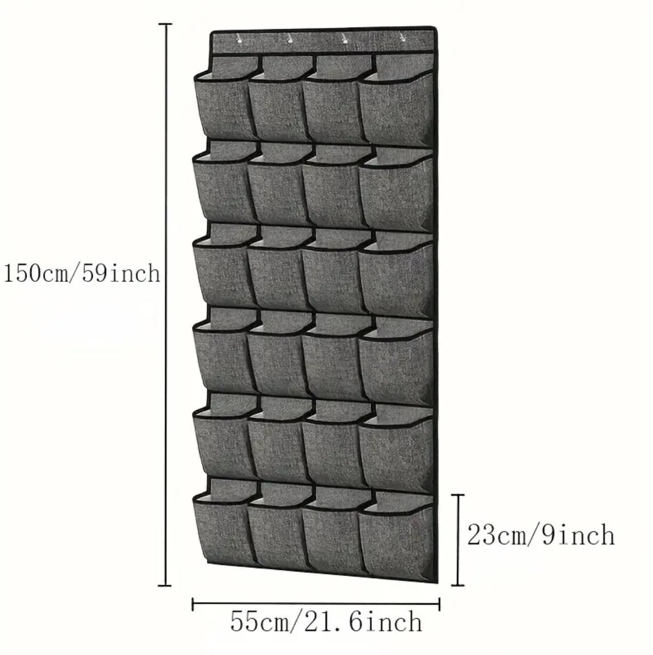 Oxford Over The Door Hanging Wall Closet Organizer 24 Pocket Shelf Wardrobe Storage Bag