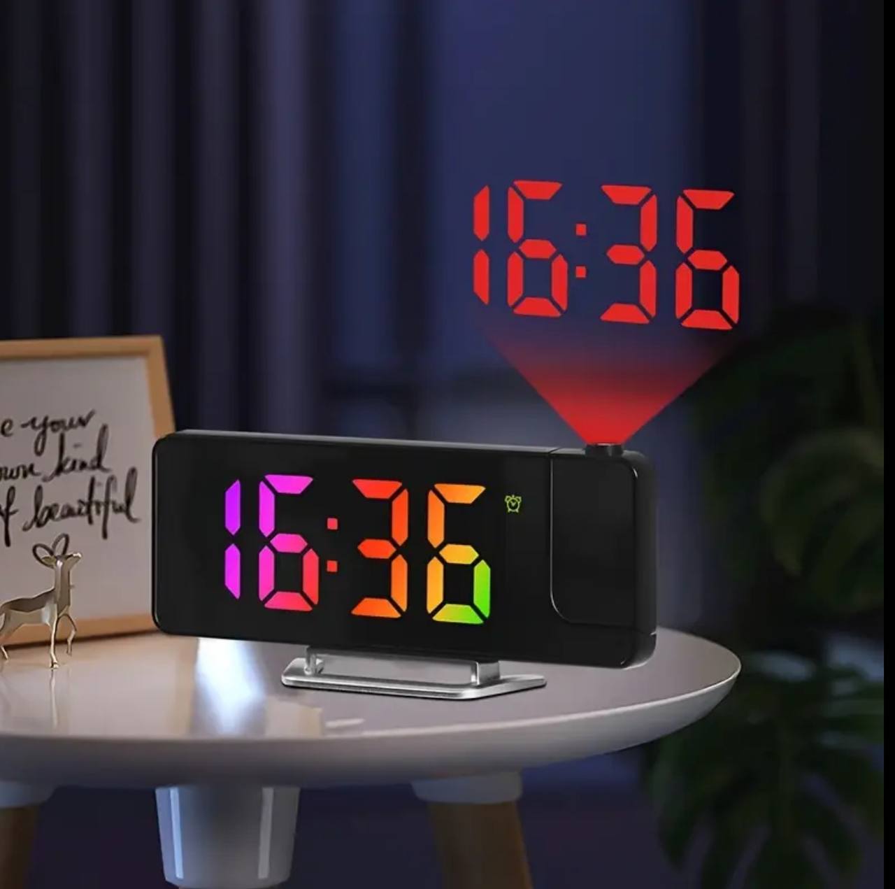 180% PROJECTION LED DIGITAL CLOCK WITH ALARM FOR TABLE