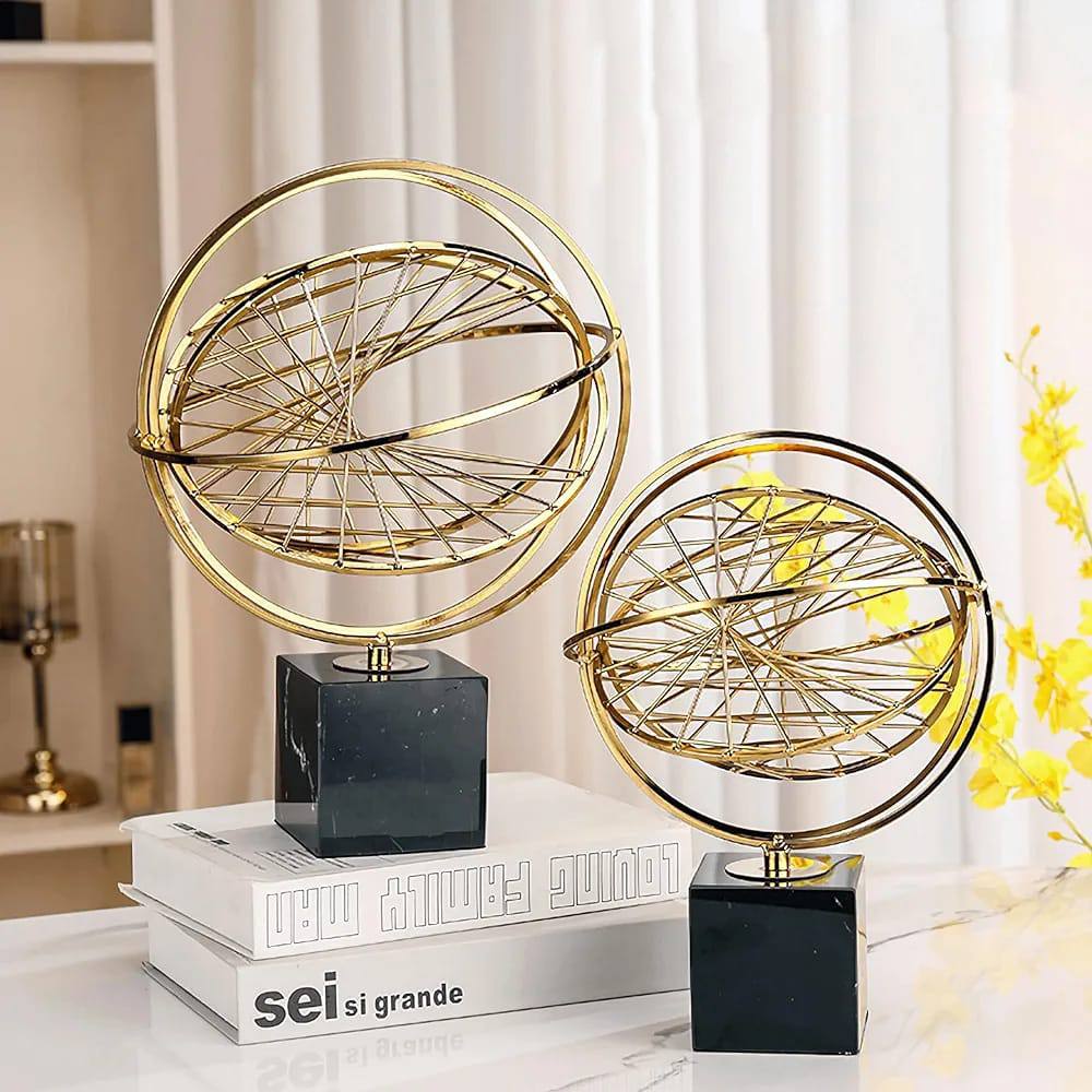 Wings and Crystal Ball Desk Decoration