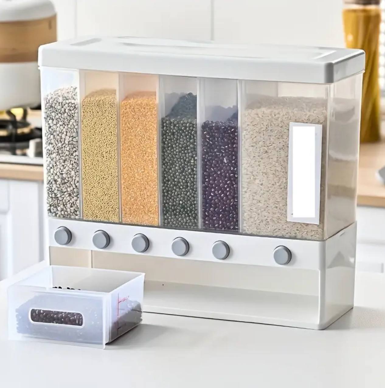 6 compartment cereals dispenser