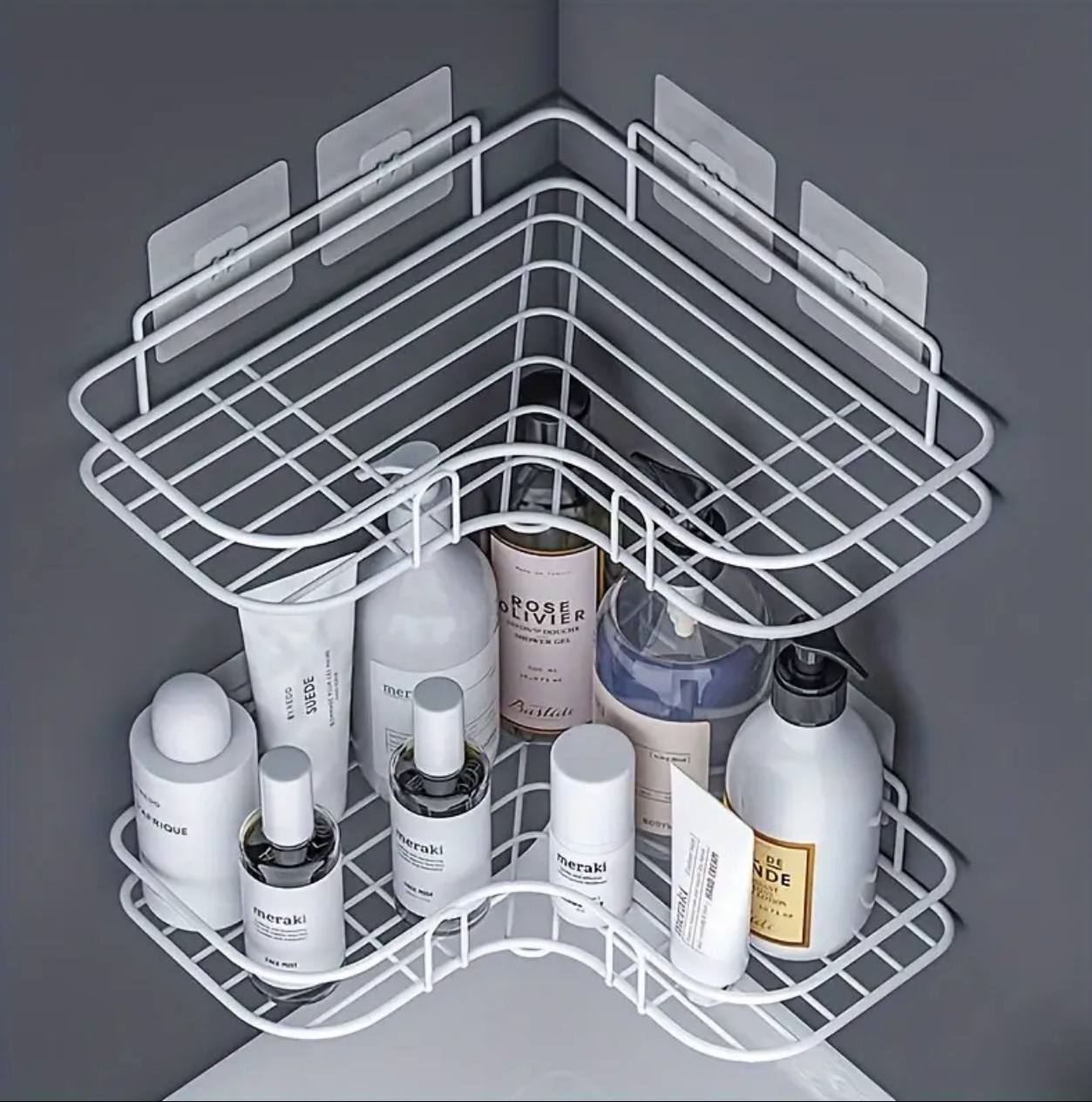 1pc Bathroom Shelves Triangular Corner Shower Shelf