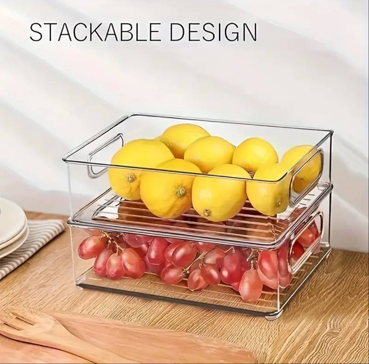 Acrylic Refrigerator / Pantry Storage Organizer