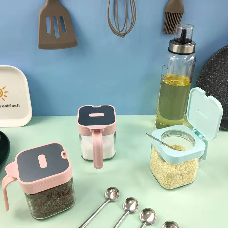 255ml heavy unbreakable borosilicate glass spice jar