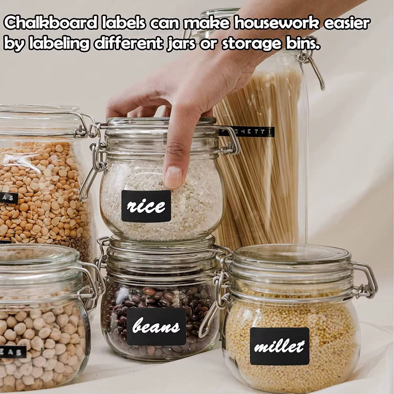 120pc jar stickers label roll +1pen