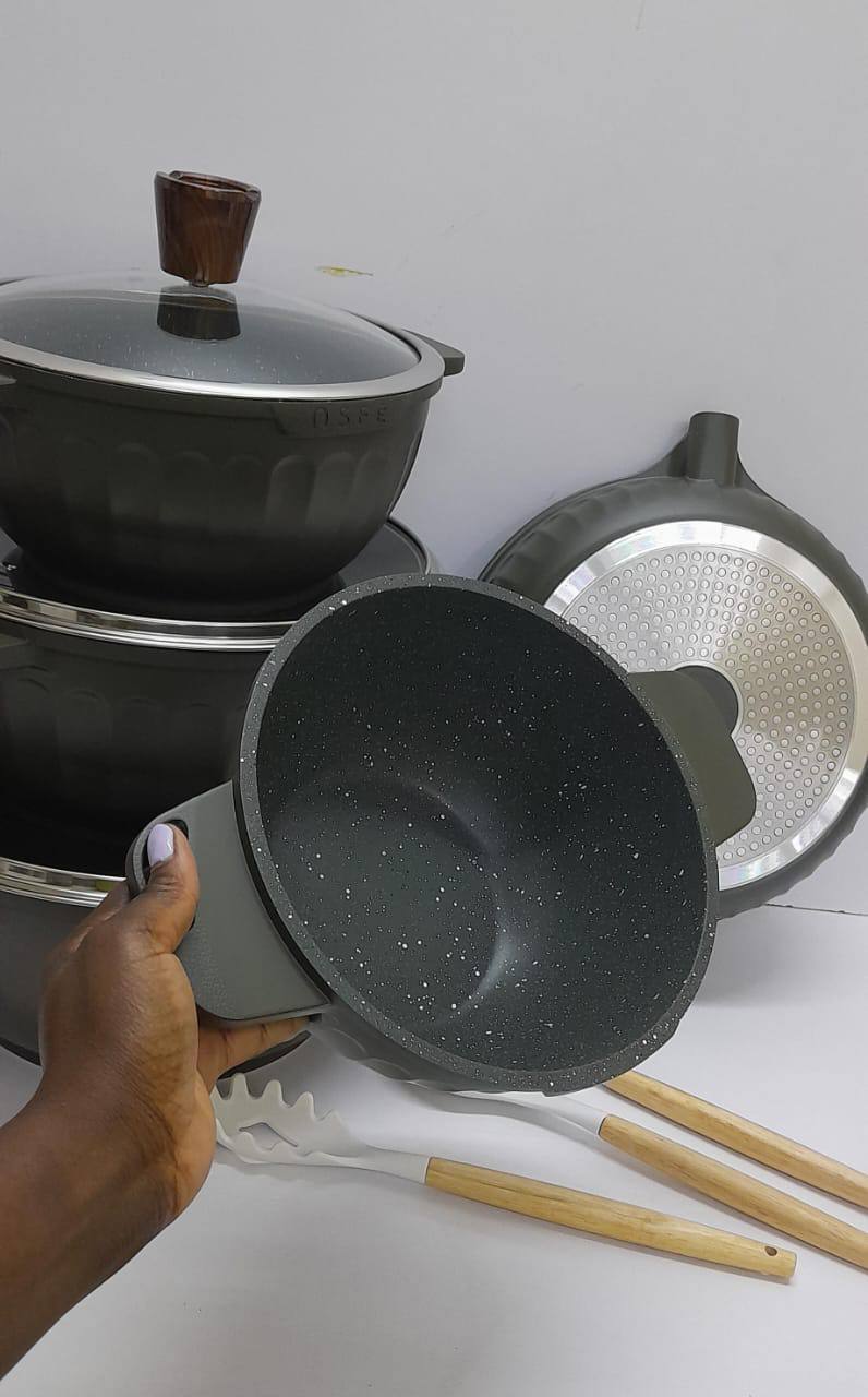 15PCS GRANITE COATING KITCHEN COOKWARE SET