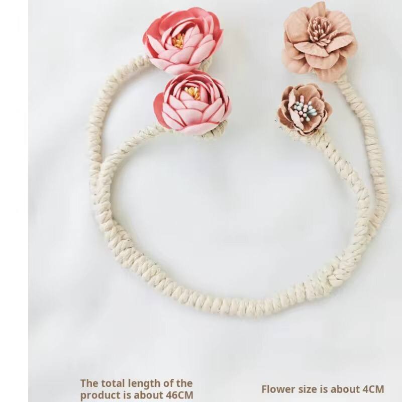 1 PC creative handmade flower and branch curtain buckle