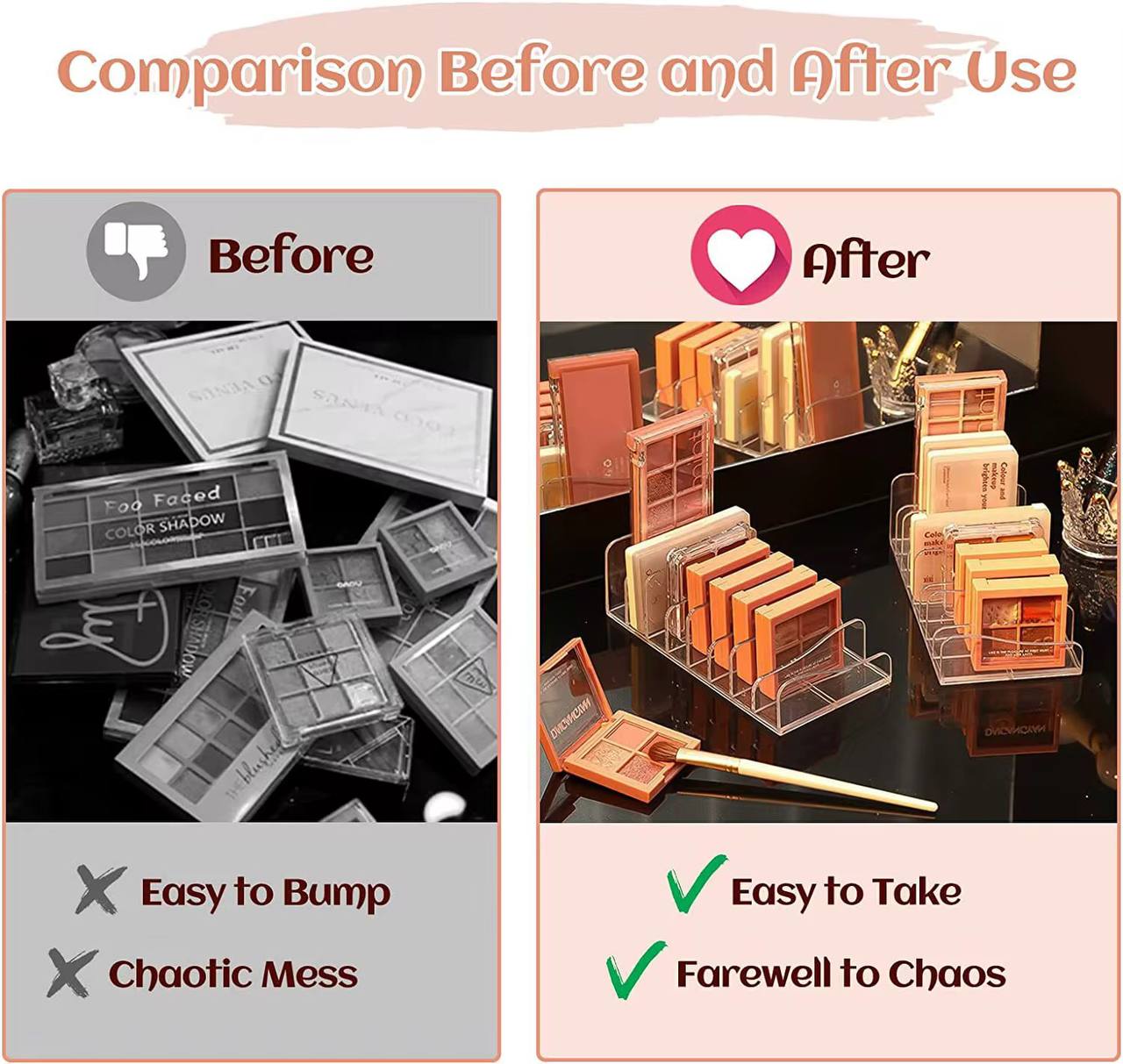 Acrylic Compact Eyeshadow Palette Organizer