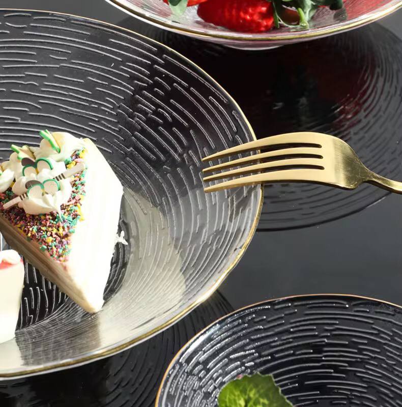 3pc set Transparent Glass Plate