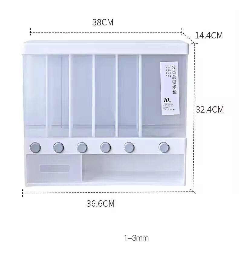 6 compartment cereals dispenser
