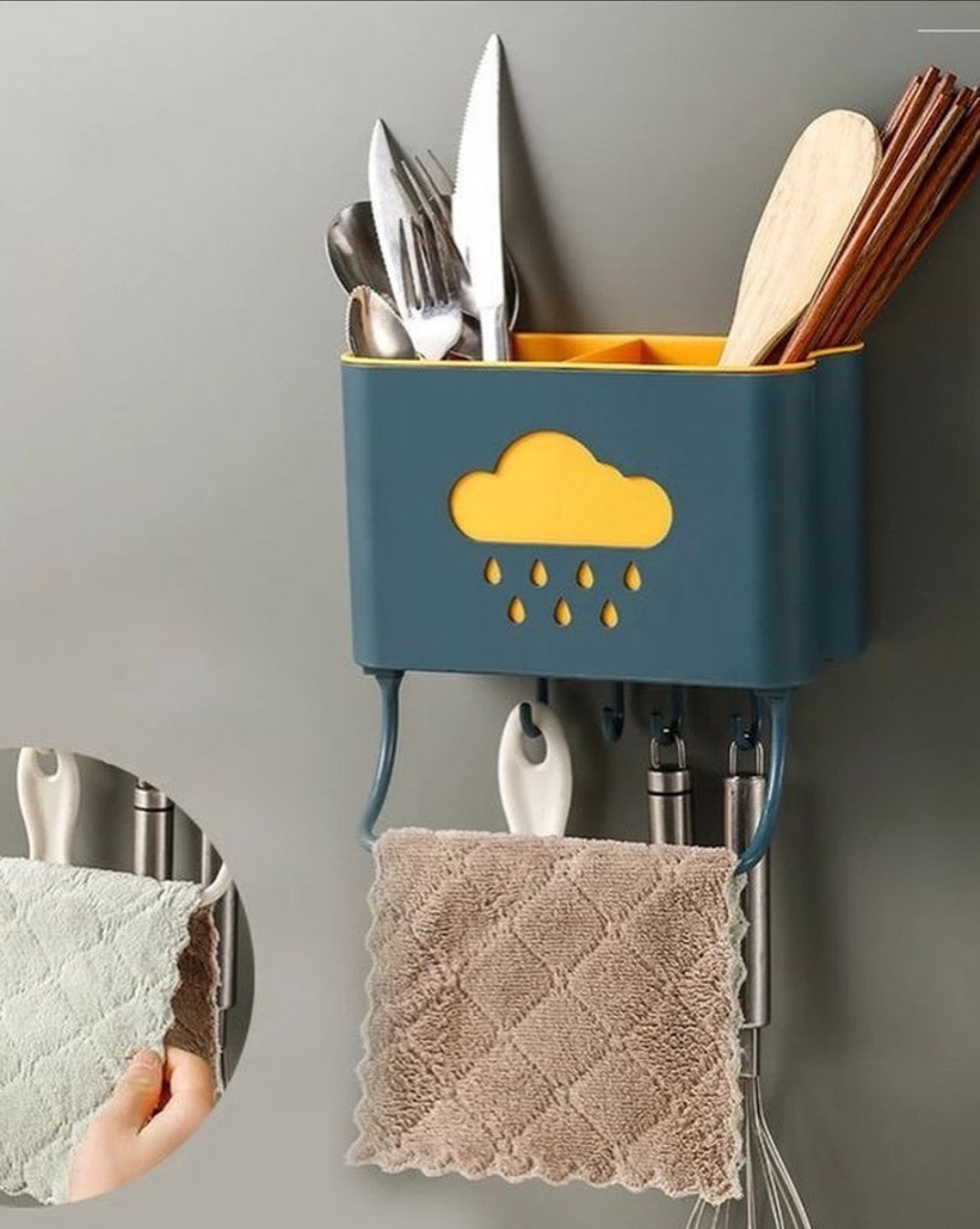 WALL MOUNTED CUTLERY/BATHROOM RACK