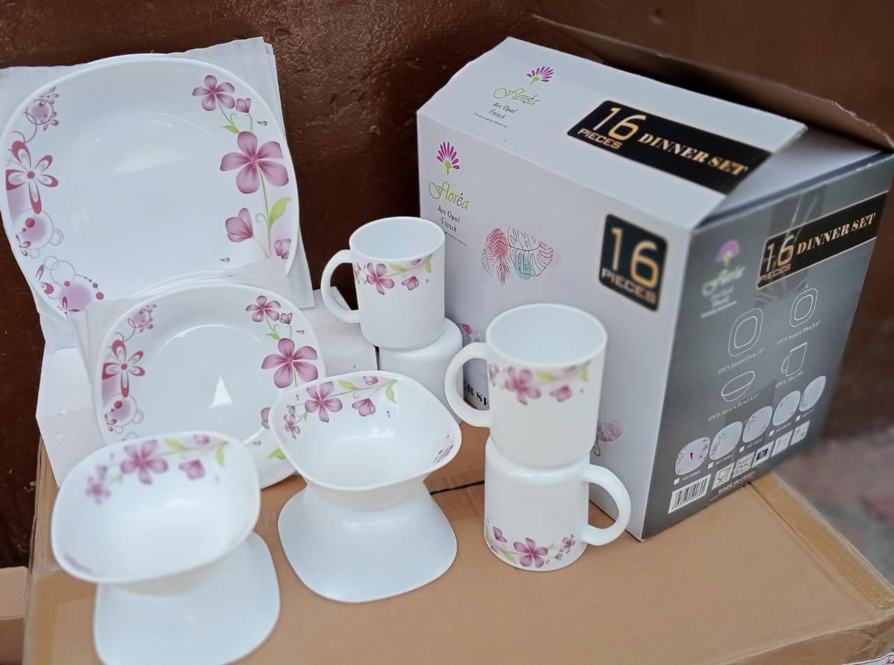 16pcs Florea Arc Opal square dinner set