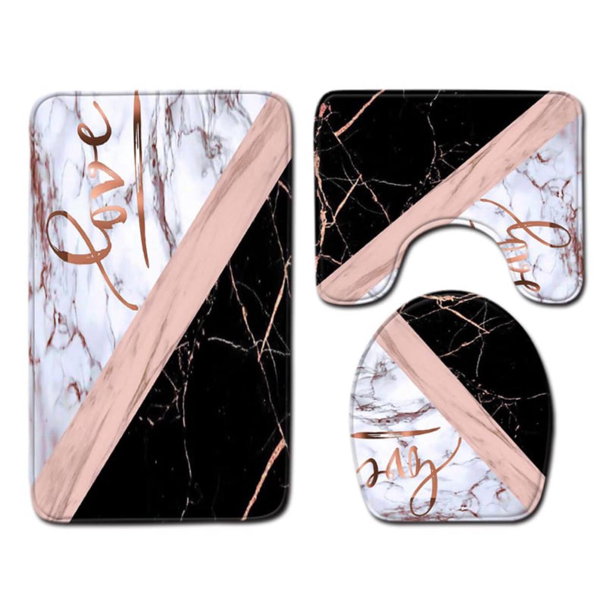 3 in 1 3D Bathroom toilet mats(big size)