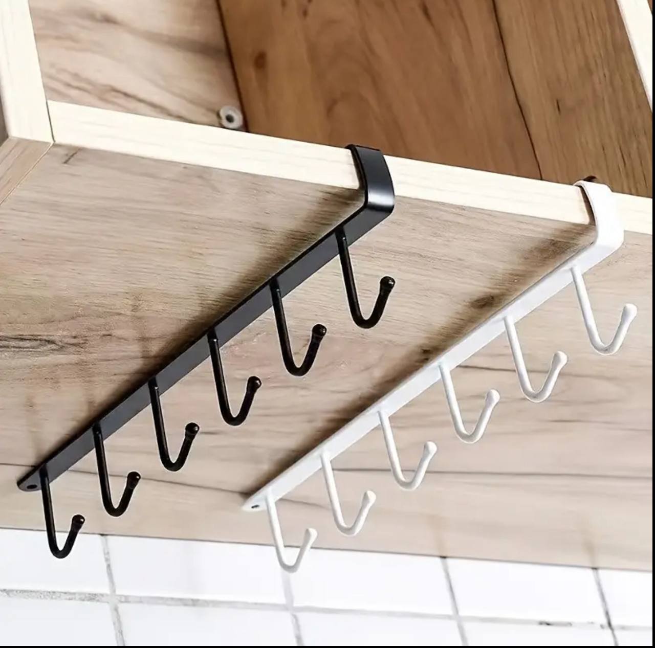 Under shelf metallic organizer