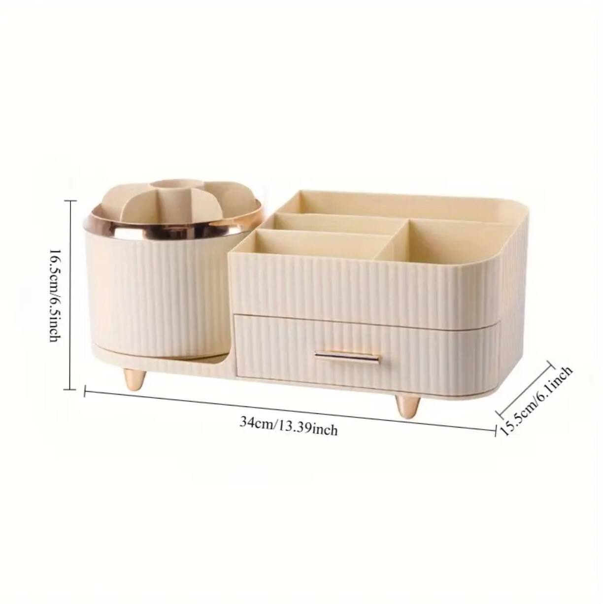 360° Rotating cosmetic storage organizer