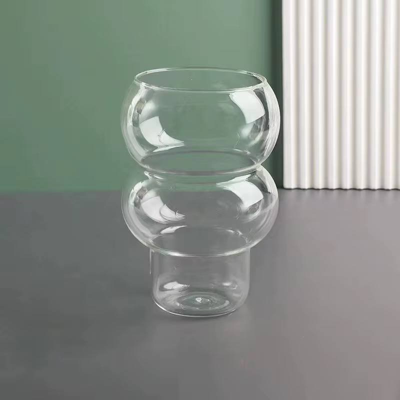 Unique Gourd shape Design glass water cup 6pc