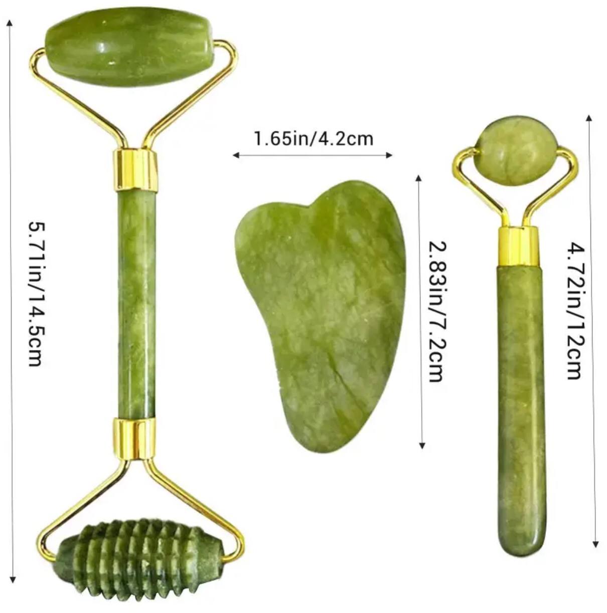 3 in 1Jade Roller & Gua Sha Set