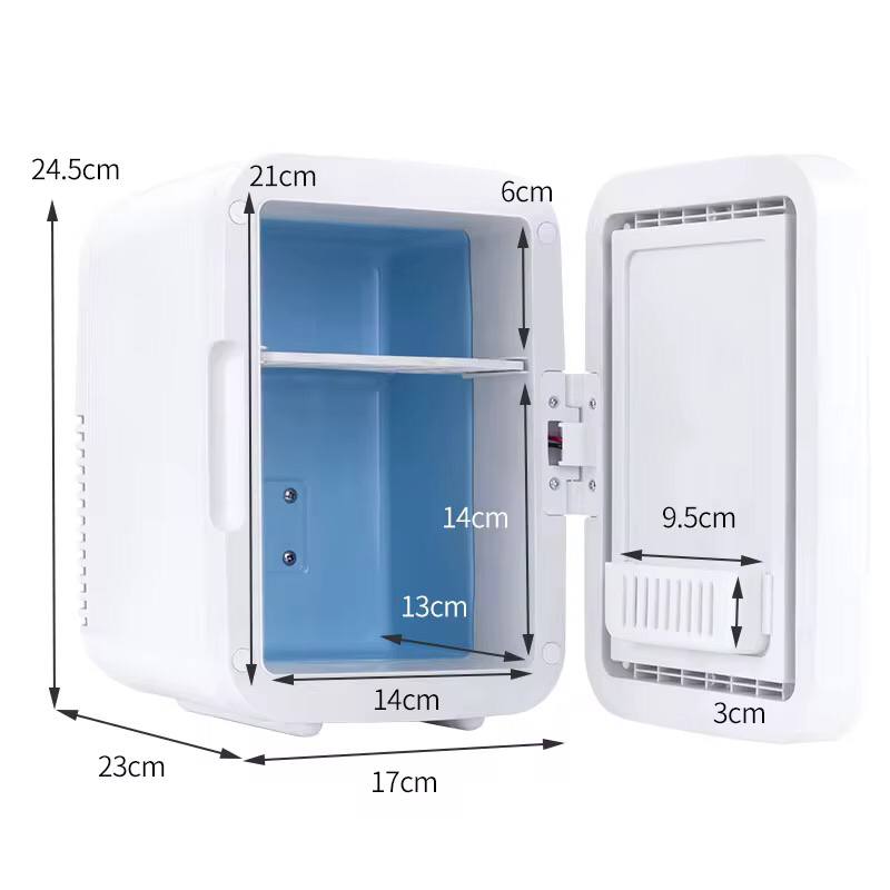 4L Portable Beauty car fridge with mirror and duo power option (car cigar DC power or AC power) now available in white colour