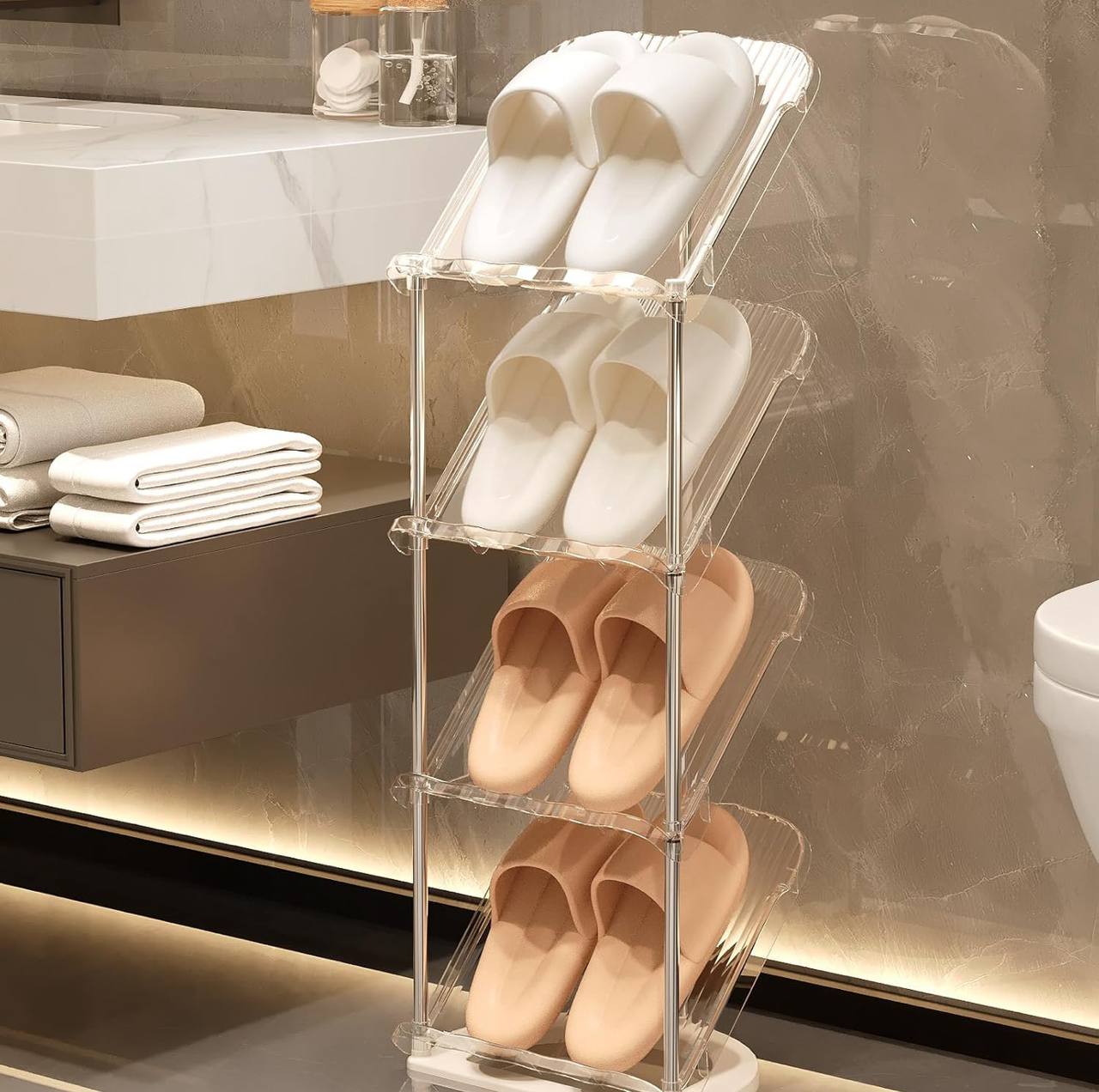 5Tier- Entryway Stackable Shoe Organizer/Shoe Rack