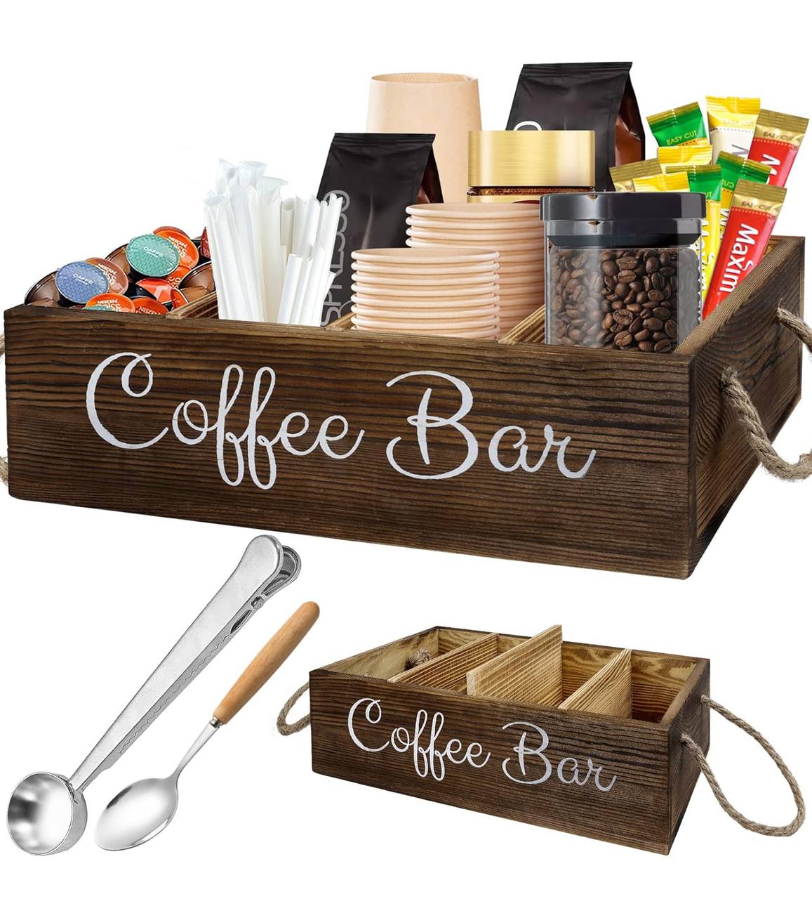 Wooden Coffee / Tea organizer