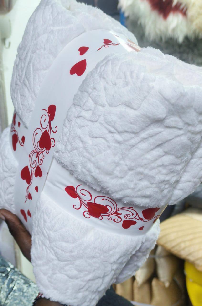 White geometric throw blankets