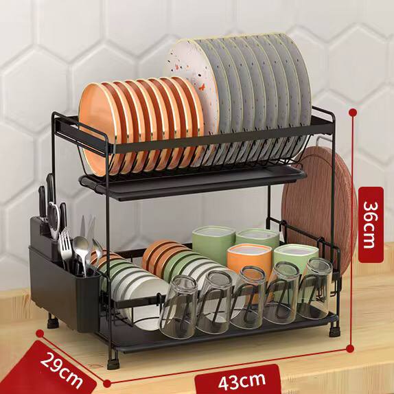 Unique Double  Layer  Carbon Steel Dishrack