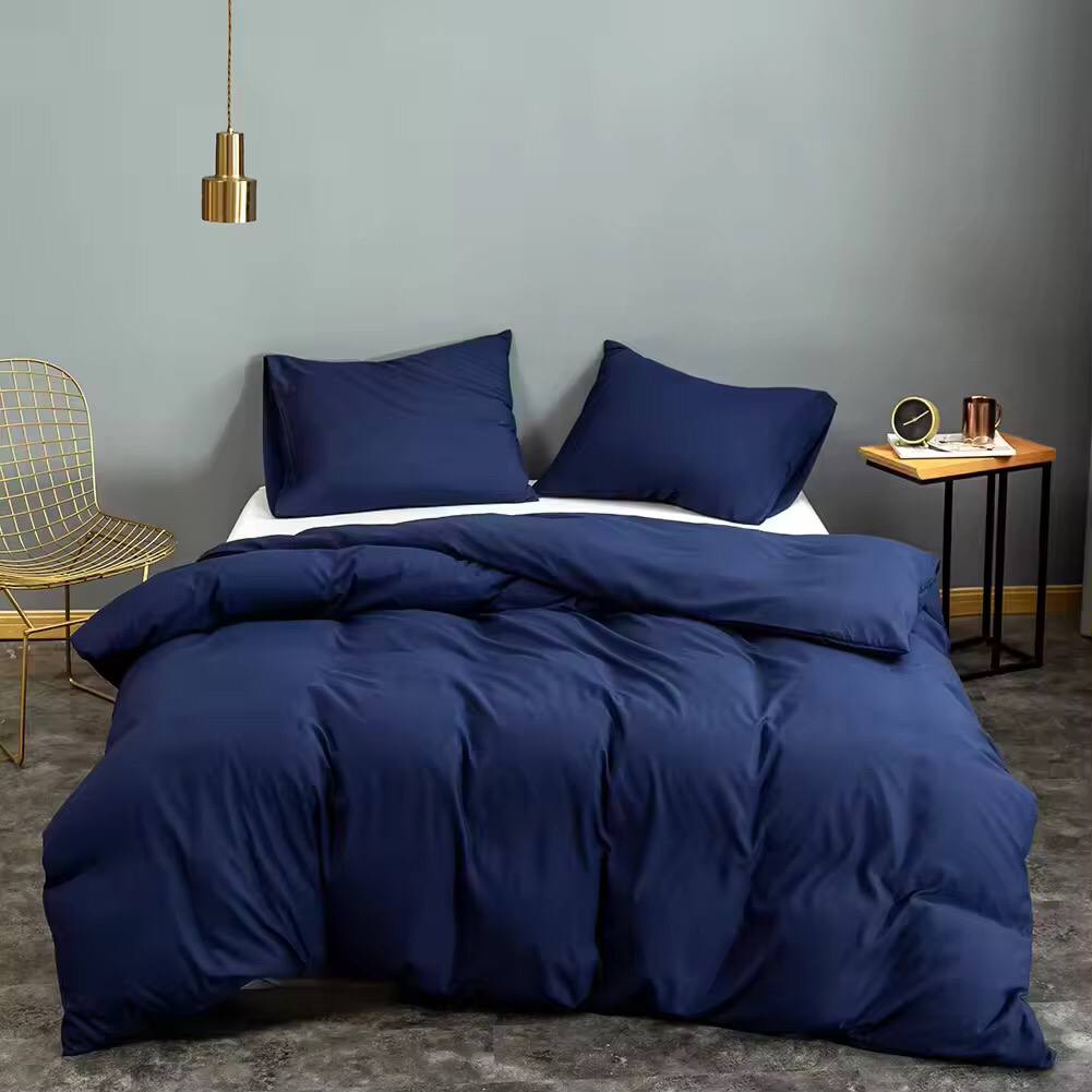 4pc Plain High Quality Duvet Cover Set (Soft Glam Edition)