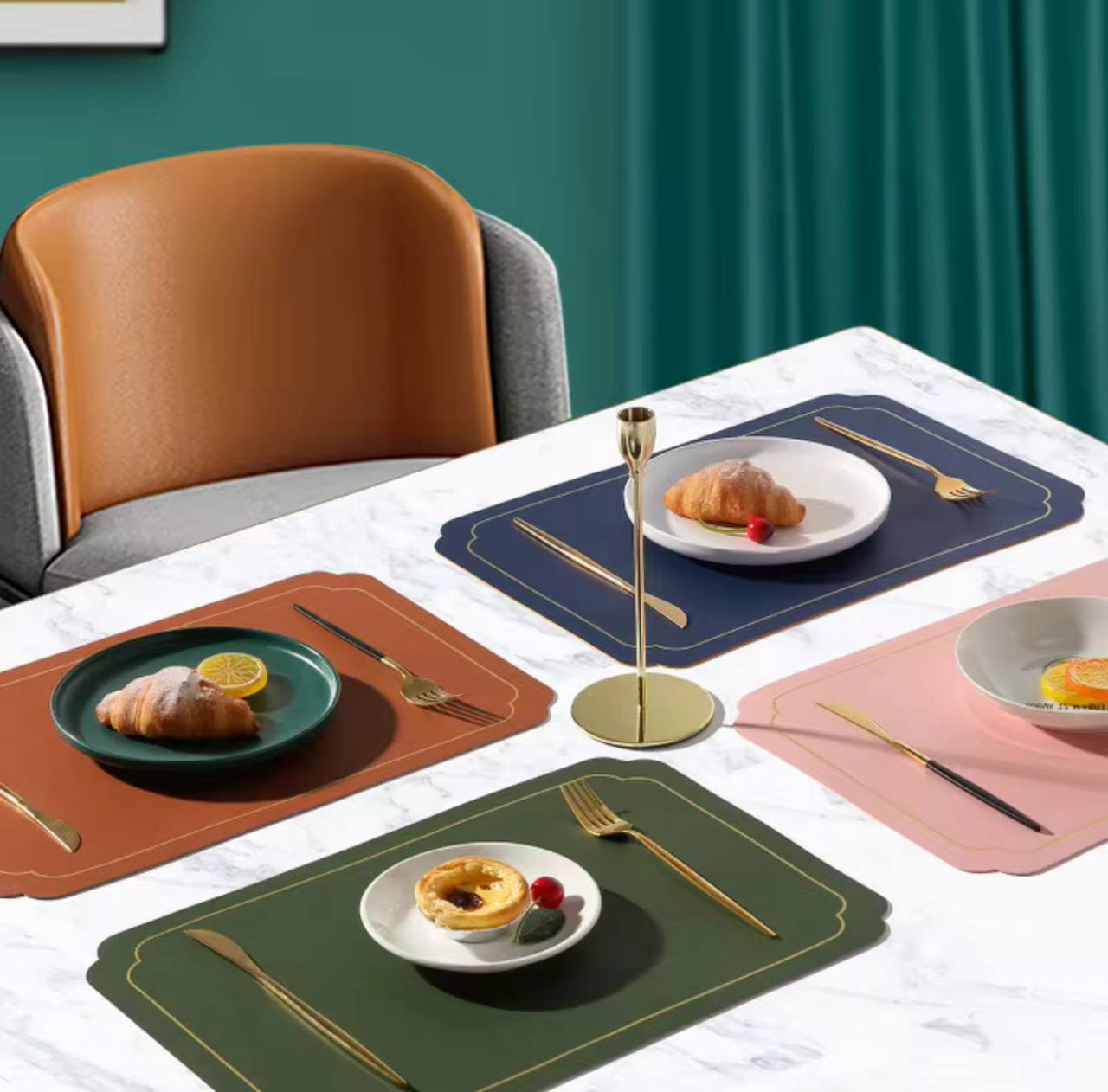 A pair of Table rubber mats