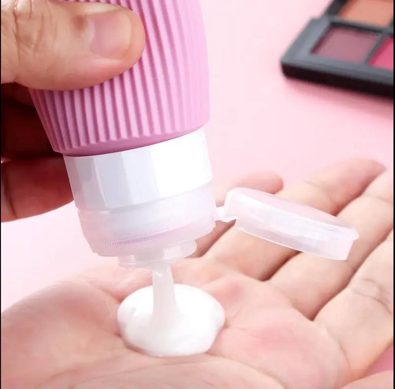 100 ml silicone squeeze bottle / travel toiletry cosmetic bottle set