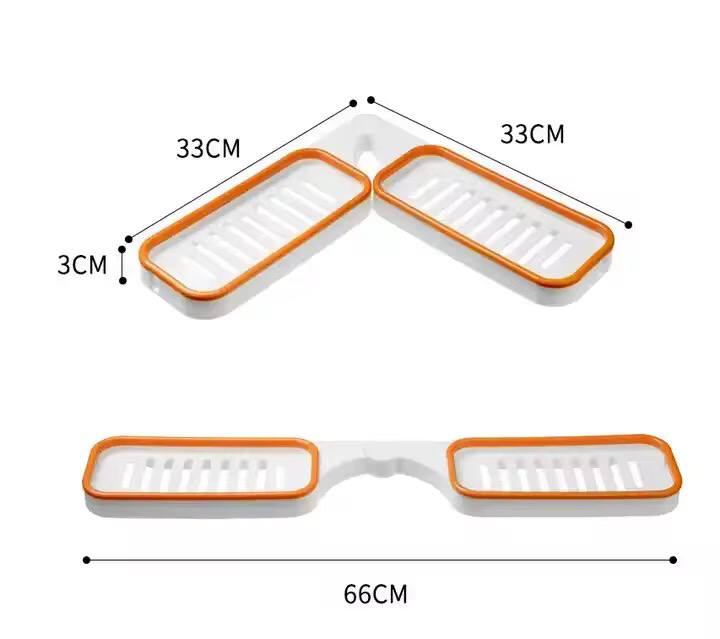 180° adhesive shower caddy