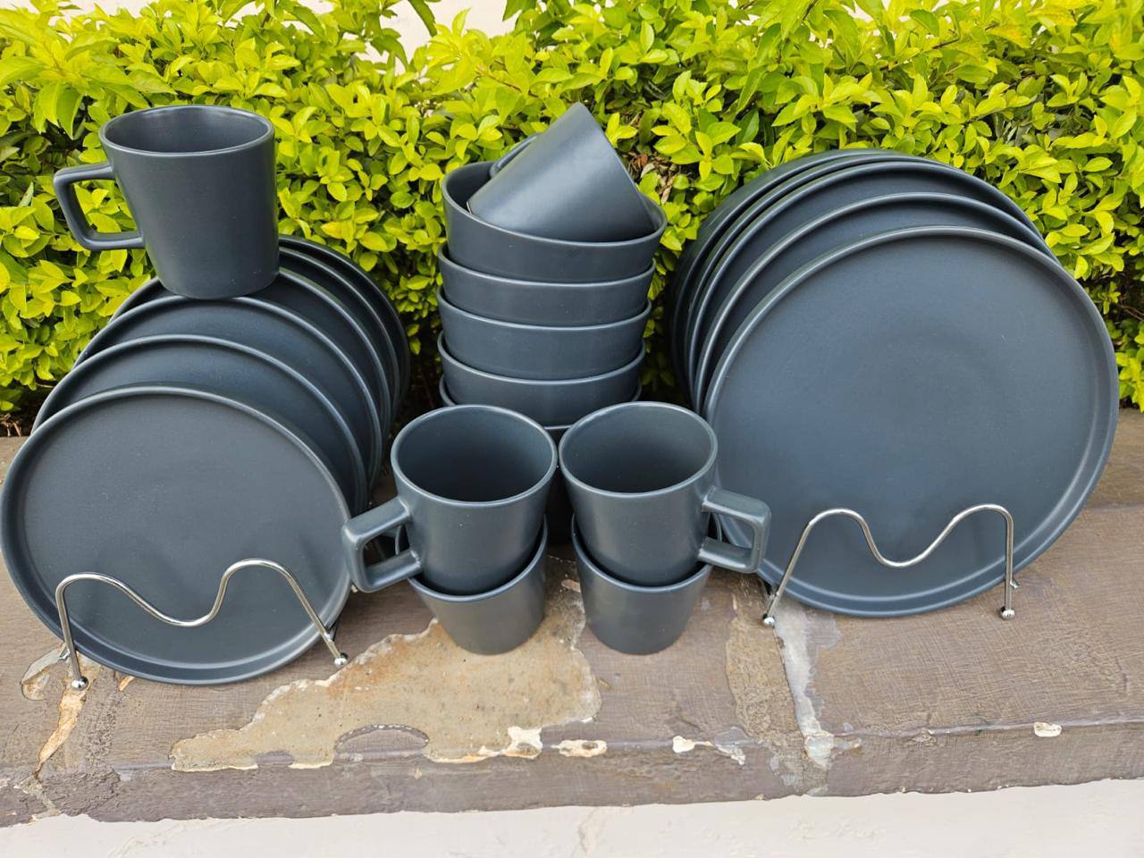 24pcs grey dinnerset