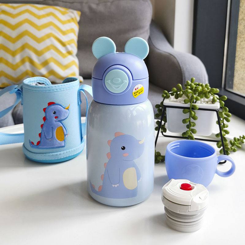 500ml kids flasks with carrier holder/bag cartoon design