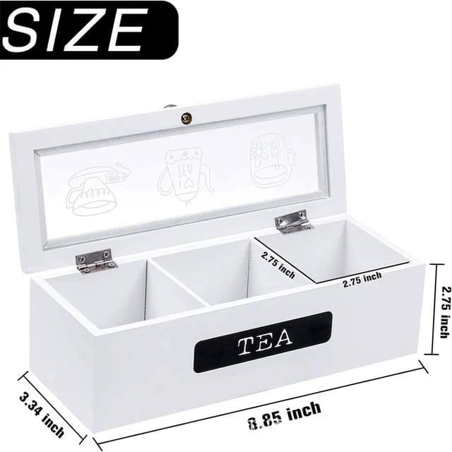 3 Compartment Tea bag organizer