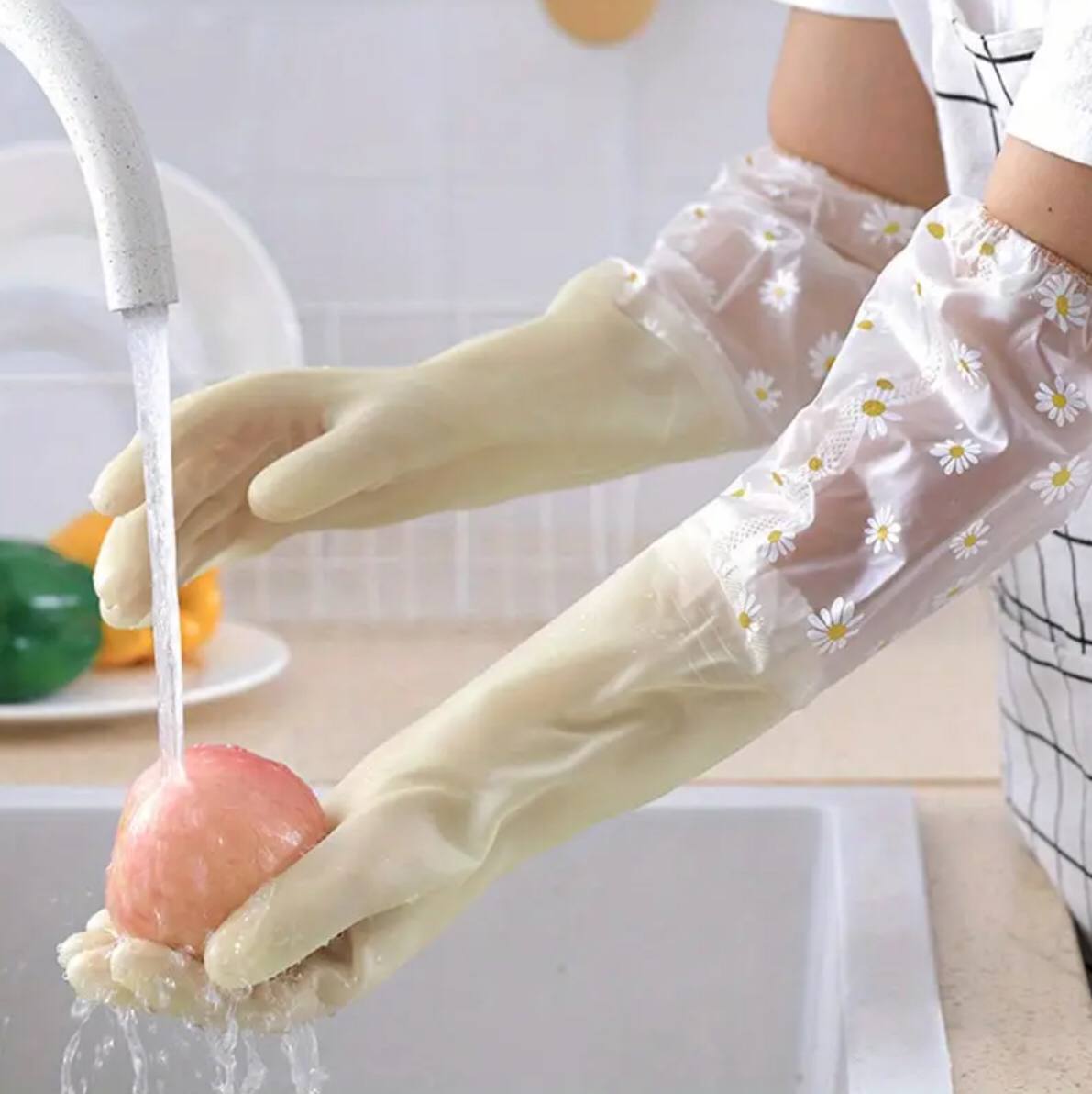 1 Pair Of Thermal Dishwashing Gloves, Thick And Durable, Waterproof Non-slip