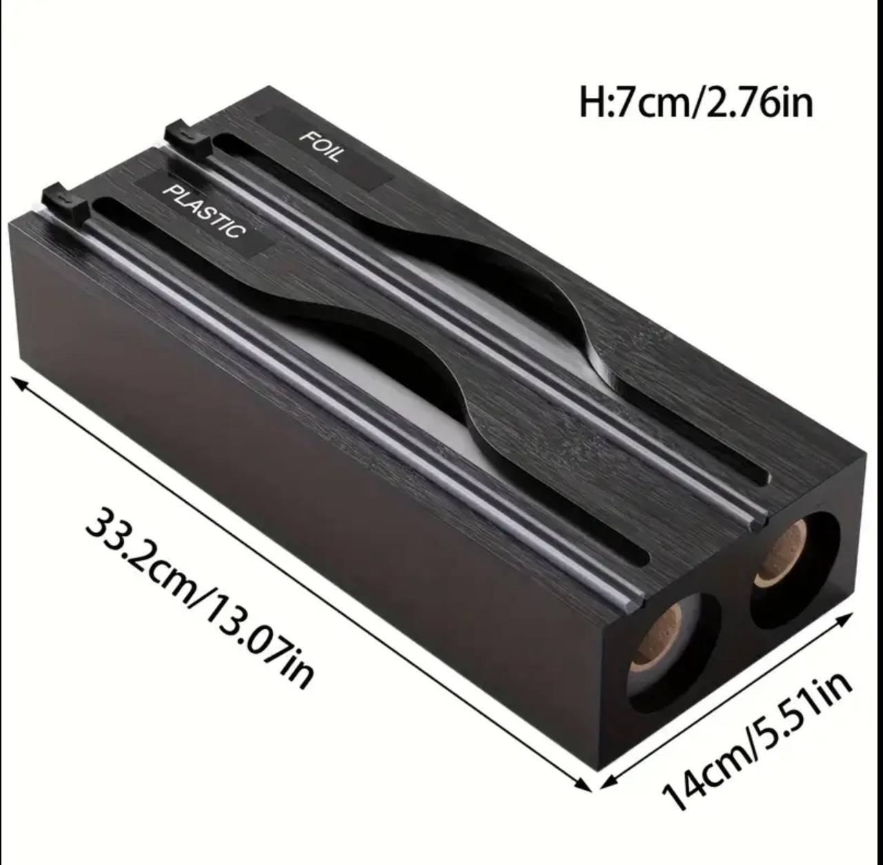 2in1 Bamboo wrap dispenser with cutter