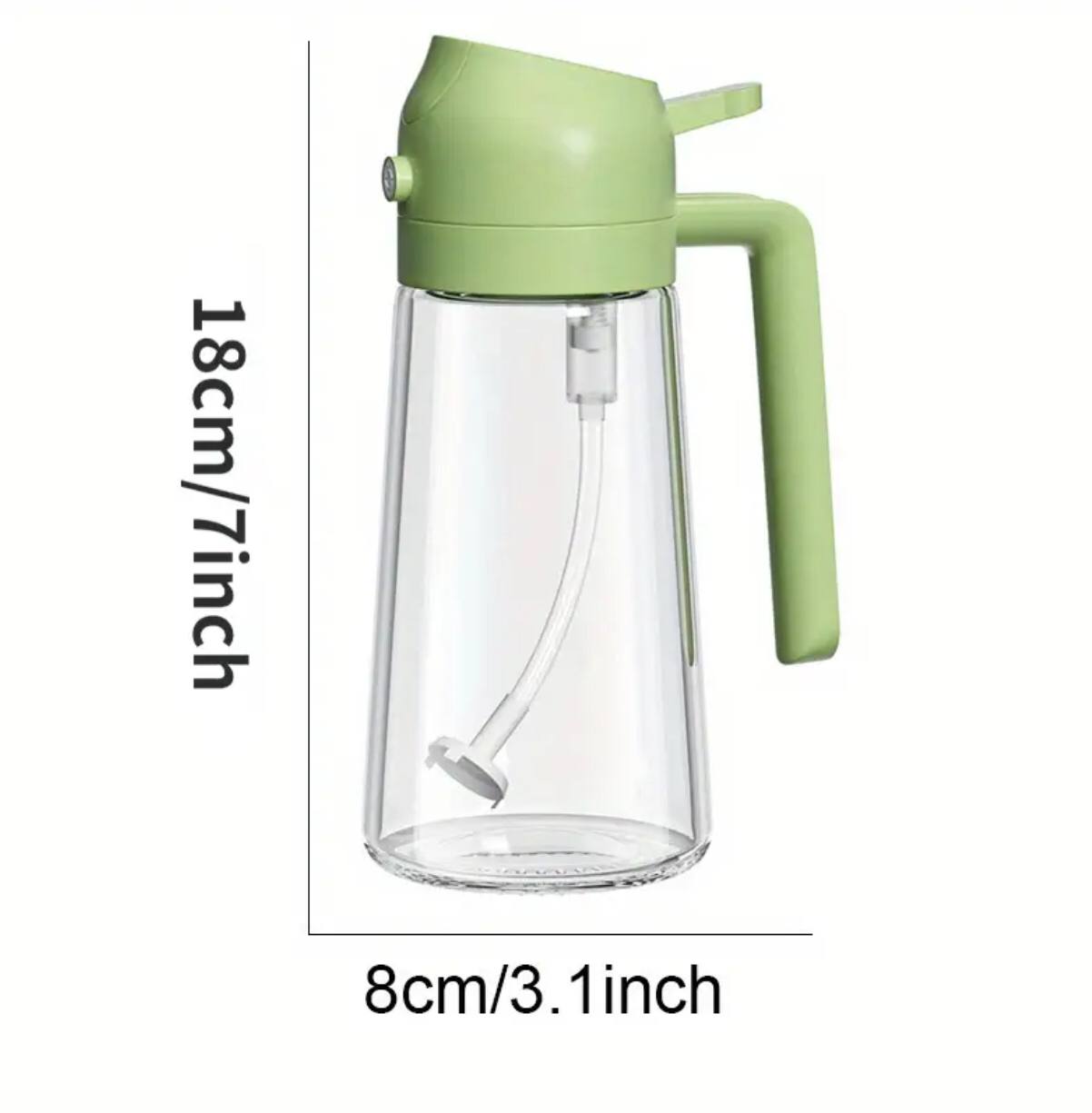 2-in-1 Oil Spray Bottle & Dispenser – Perfect for Controlled Cooking