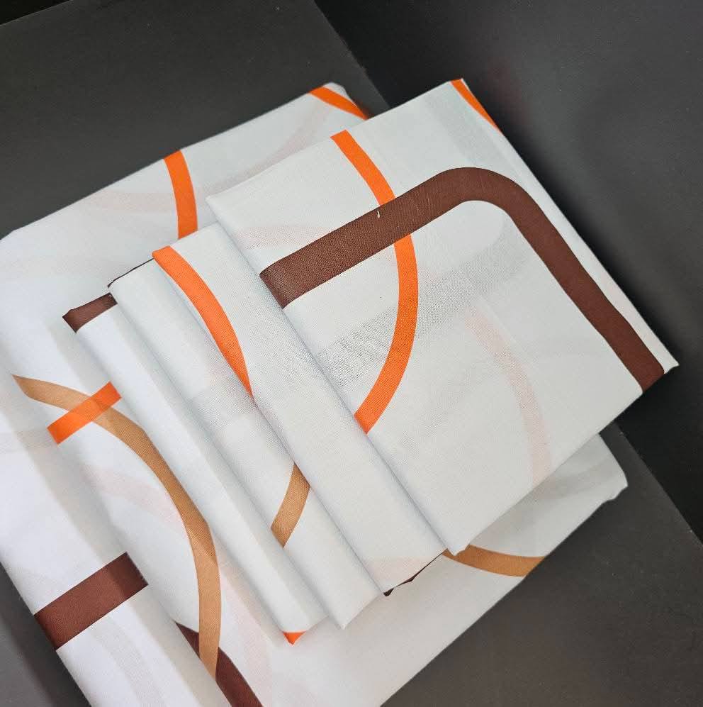 Two Flat Bedsheet Both Printed
4 Pillowcases