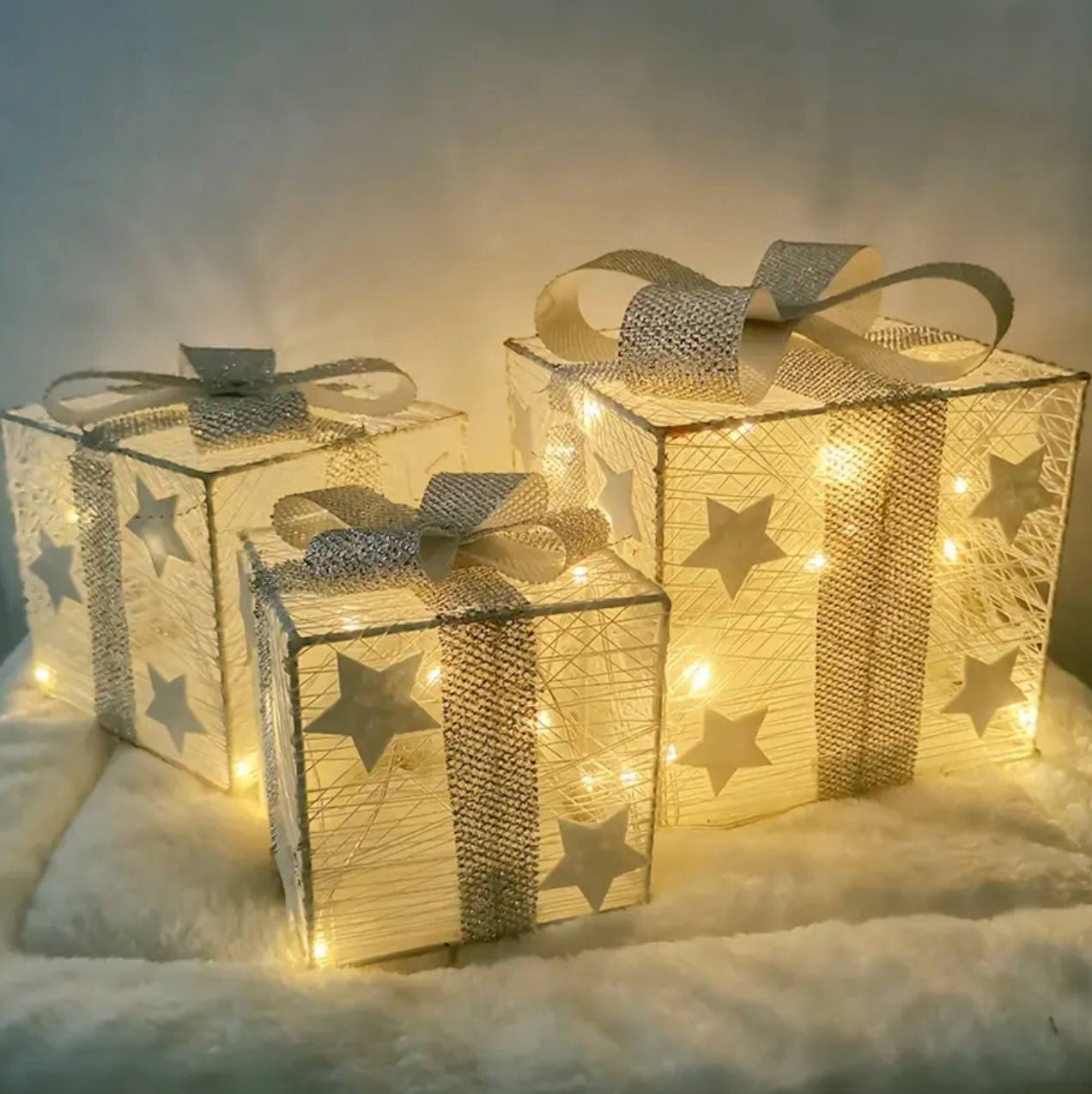 3pcs set lighted gift box