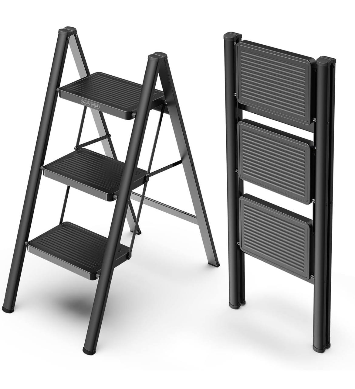 3-Step Black Foldable Ladder
Height 140CM