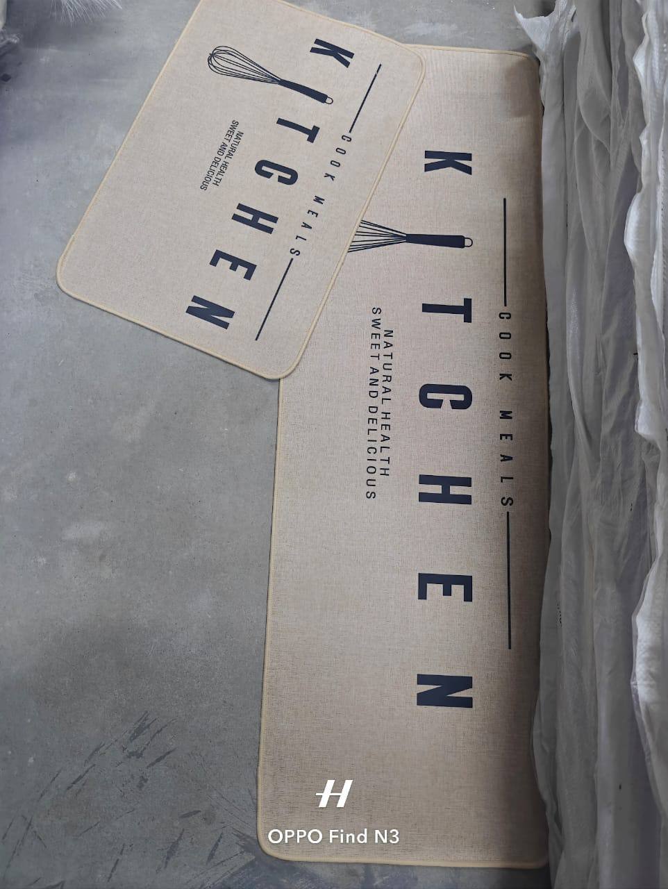 2pcs Rubber Binded kitchen mats