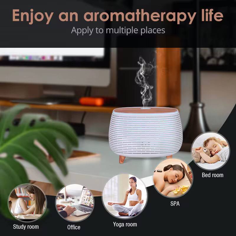 7 Colors Wood Grain Ultrasonic Ultrasonic Aromatherapy Diffuser