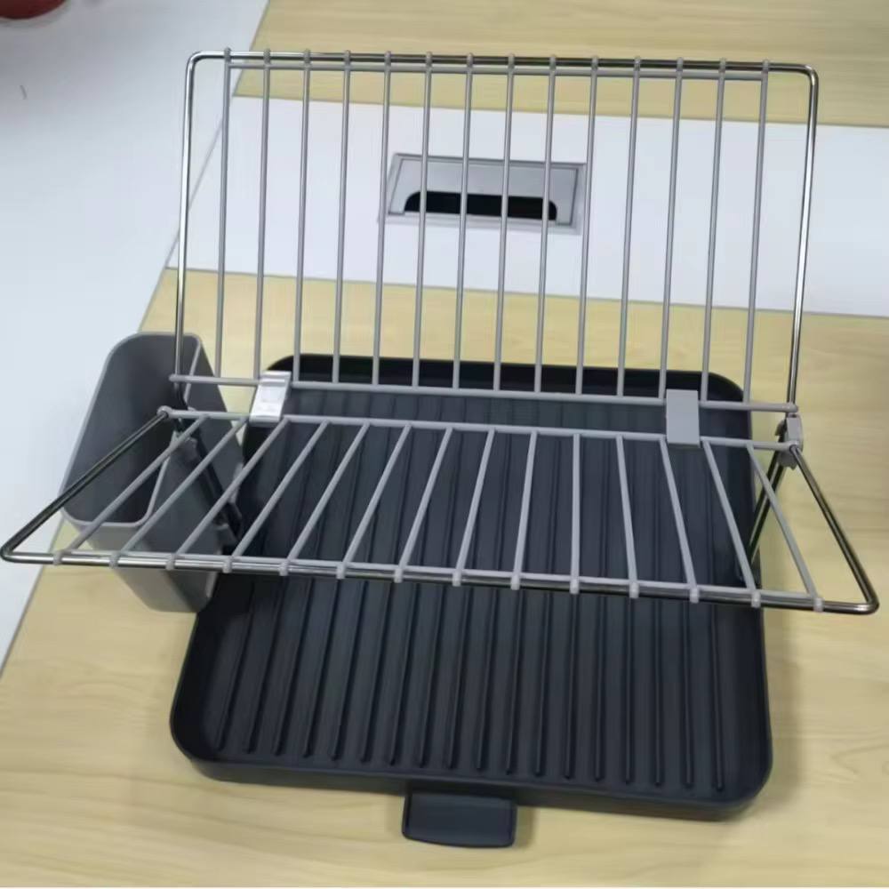 2 tier self draining dish drainer rack
