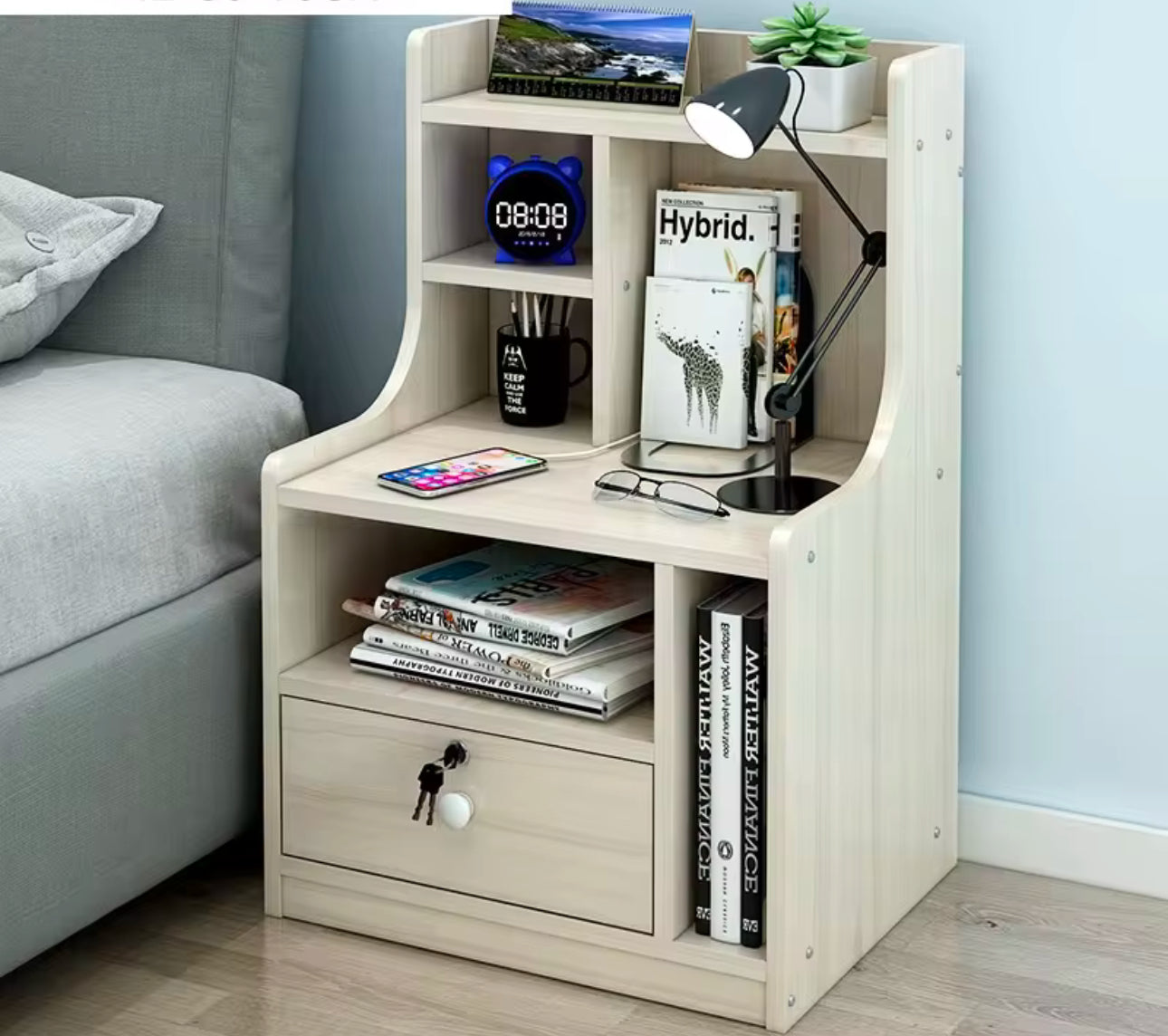 Modern bedside table storage cabinet